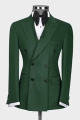 Ahern Verdant Peaked Lapel Double-Breasted Bespoke Prom Outfit