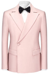 Andrew Contemporary Pink Peaked Lapel Prom Ensemble For Men