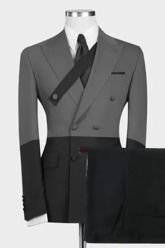 Andy Slate Peaked Lapel Double Breasted Opulent Prom Attire