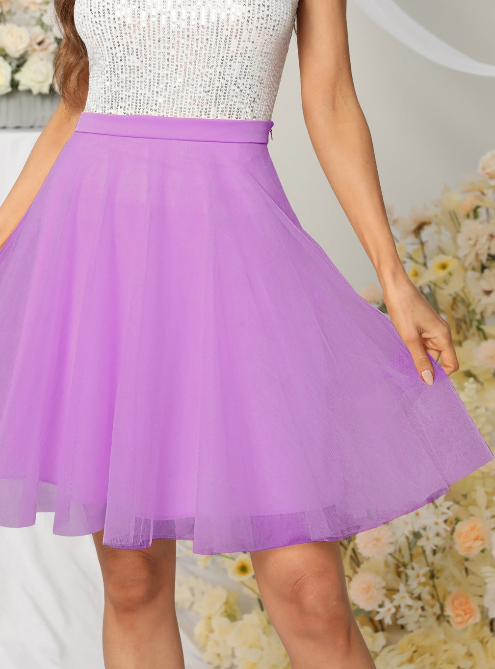 Beautiful Tulle Knee Length Dress Layered Tulle Skirt for Party