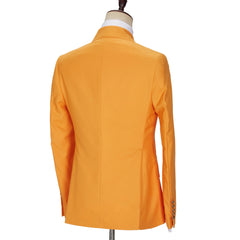 Benjamin New Orange Double-Breasted Peaked Lapel Men’s Suit