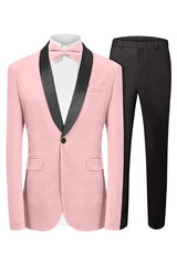 Bob Contemporary Pink Shawl Collar Two-Piece Men's Wedding Suit