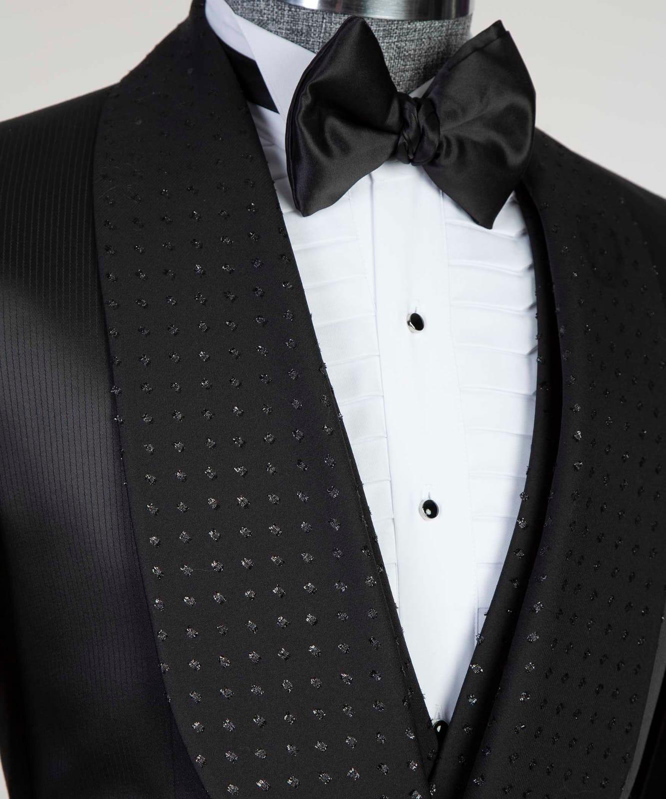 Bradford Black Two-Piece Shawl Lapel Custom Wedding Suits