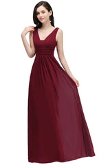 MISSHOW offers gorgeous Burgundy,Grape,Dark Navy,Black V-neck party dresses with delicately handmade Ruched in size 0-26W. Shop Floor-length prom dresses at affordable prices.