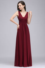 MISSHOW offers gorgeous Burgundy,Grape,Dark Navy,Black V-neck party dresses with delicately handmade Ruched in size 0-26W. Shop Floor-length prom dresses at affordable prices.