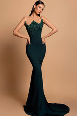 Charming Column Strapless Sleeveless Rhinestone Satin Long Prom Dress