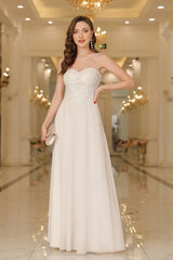 Elegant Chiffon Sleevless Evening Dress Scoop Neck Lace Apliques Bridesmaid Dress