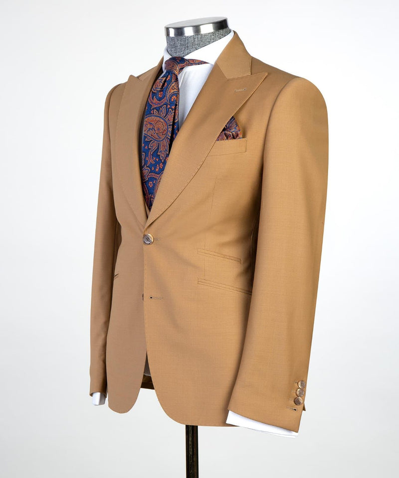 Elroy New Brown Peaked Lapel Fashion Business Men’s Suit