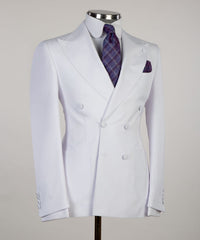 Ernest White Peak Lapel Two-Piece Slim Fit Wedding Suits