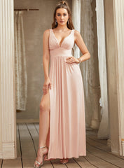 Fabulous Sexy V-Neck Sleeveless Floor Length Dress with Slit