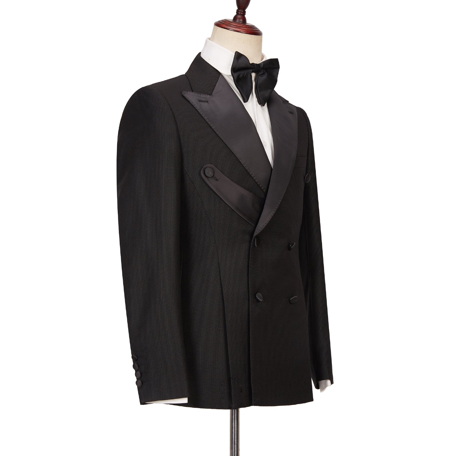 Gavin Latest Black Double Breasted Peaked Lapel Best Fit Men’s Suit