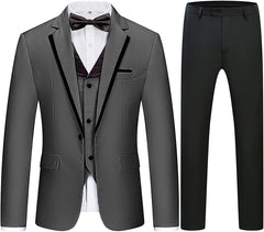 Griffith Custom Black Three-Piece Notch Lapel Men's Business Suit