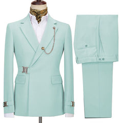 John Mint Green New Arrival Notched Lapel Two Pieces Business Men’s Suits