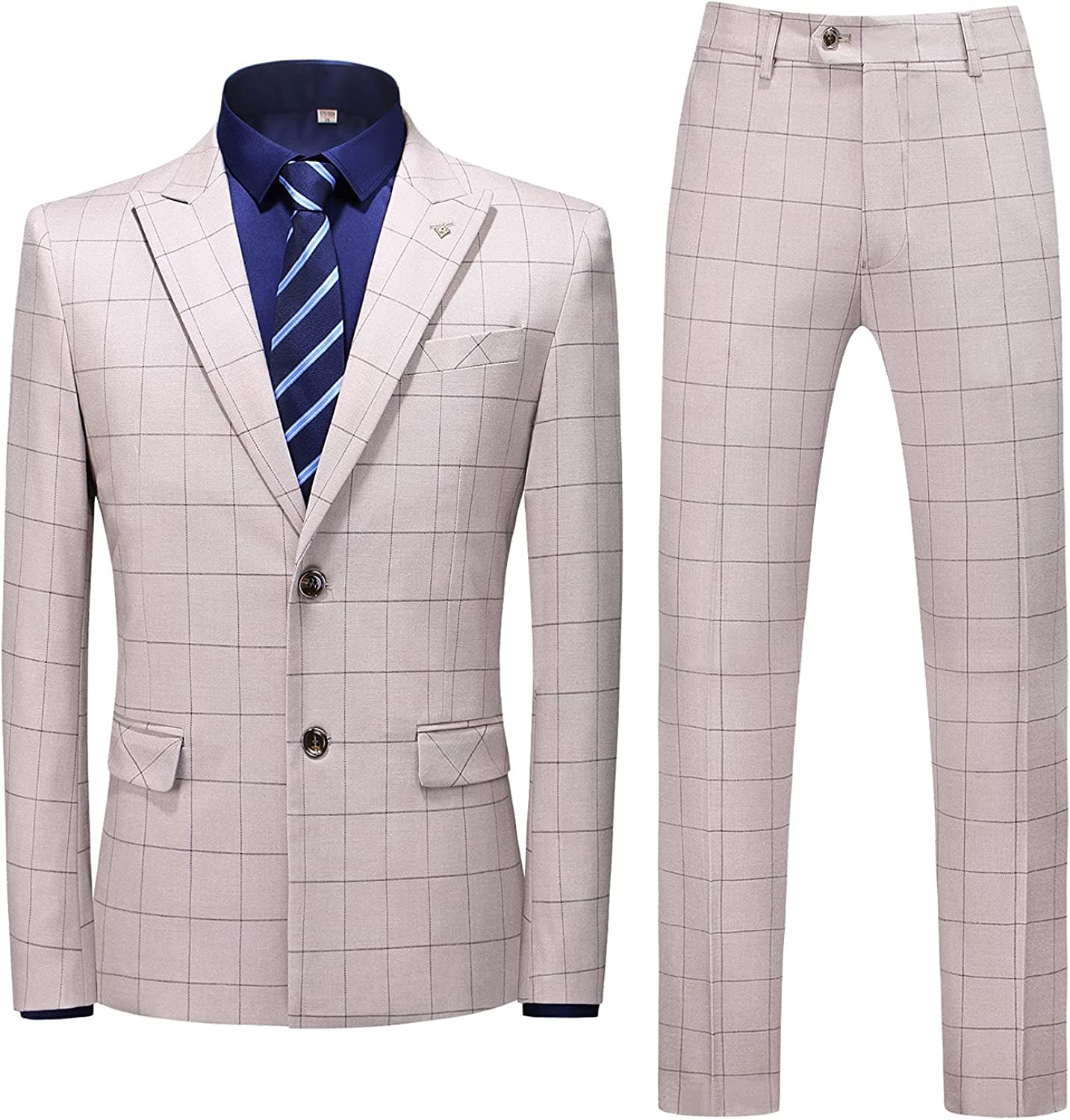 Julius Dusty Pink Fancy Two-Piece Peaked Lapel Business Suit