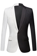 Kyle Monochrome Notched Lapel Two-Piece Chic Prom Attire