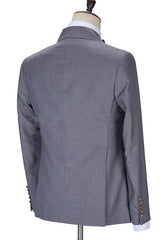 Latest Style Gray Double Breasted Stylish Slim Fit Business Men’s Suits