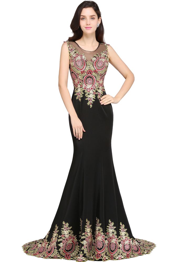 MISSHOW offers gorgeous Black Scoop party dresses with delicately handmade Beading in size 0-26W. Shop Floor-length prom dresses at affordable prices.