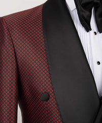 Timothy Burgundy Chic Shawl Collar Two-Piece Prom Suit for Men