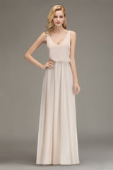 MISSHOW offers A-line Chiffon Floor Length Bridesmaid Dress Sleeveless Evening Swing Dress at a good price from Misshow