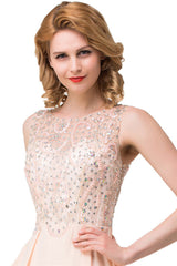 MISSHOW offers gorgeous Pearl Pink Jewel party dresses with delicately handmade Sequined in size 0-26W. Shop Floor-length prom dresses at affordable prices.