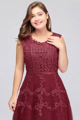 MISSHOW offers gorgeous Burgundy Jewel party dresses with delicately handmade Beading,Appliques in size 0-26W. Shop Ankle-length prom dresses at affordable prices.