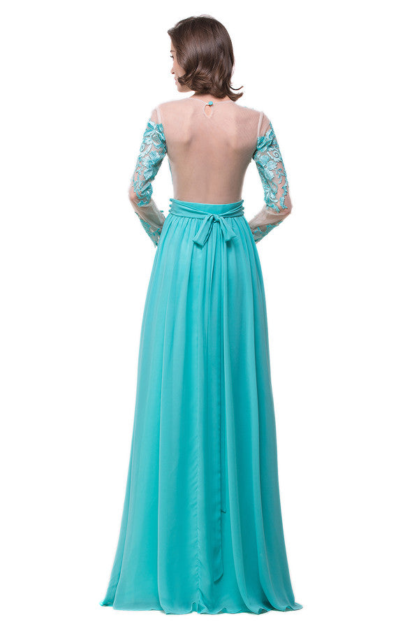 MISSHOW offers gorgeous Mint Green Jewel party dresses with delicately handmade Appliques,Ribbons,Pearls in size 0-26W. Shop Floor-length prom dresses at affordable prices.