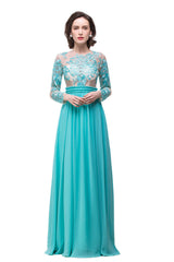 MISSHOW offers gorgeous Mint Green Jewel party dresses with delicately handmade Appliques,Ribbons,Pearls in size 0-26W. Shop Floor-length prom dresses at affordable prices.