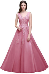 MISSHOW offers A-line Floor-length Tulle Bridesmaid Dress with Appliques at a cheap price from White,Ivory,Pearl Pink,Dusty Rose,Red,Burgundy,Dark Navy,Black,Silver, Tulle to A-line Floor-length hem. Stunning yet affordable Sleeveless Evening Dresses,Bridesmaid Dresses.