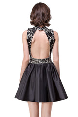 MISSHOW offers gorgeous Same as Picture,Black High Neck party dresses with delicately handmade Lace,Appliques in size 0-26W. Shop Mini prom dresses at affordable prices.