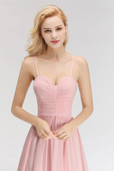 Looking for Bridesmaid Dresses in 100D Chiffon, A-line style, and Gorgeous  work  MISSHOW has all covered on this elegant A-line Long Sweetheart Spaghetti Sleeveless Bridesmaid Dress