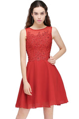 MISSHOW offers gorgeous Red Jewel party dresses with delicately handmade Appliques in size 0-26W. Shop Mini prom dresses at affordable prices.