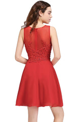 MISSHOW offers gorgeous Red Jewel party dresses with delicately handmade Appliques in size 0-26W. Shop Mini prom dresses at affordable prices.