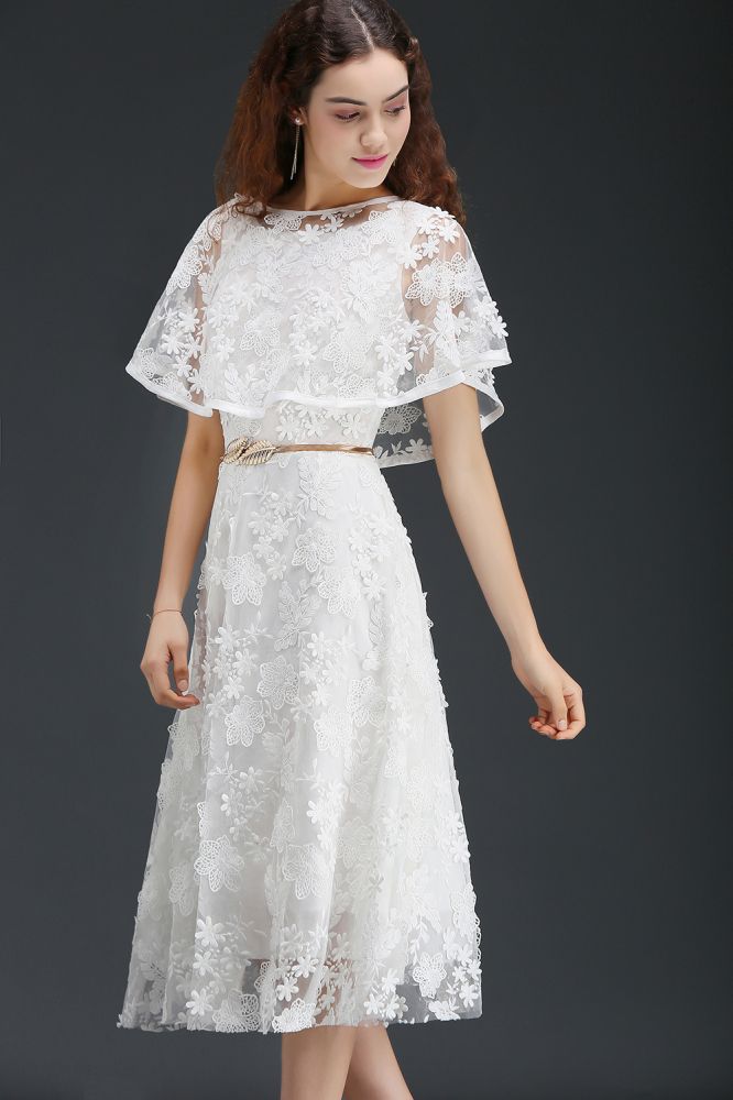 MISSHOW offers gorgeous Ivory Jewel party dresses with delicately handmade Lace in size 0-26W. Shop Mini prom dresses at affordable prices.