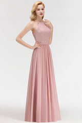 MISSHOW offers A-line Sleeveless Halter Long Lace Chiffon Bridesmaid Dress at a good price from Dusty Rose,Burgundy,Dark Navy,100D Chiffon to A-line Floor-length them. Stunning yet affordable Sleeveless Bridesmaid Dresses.