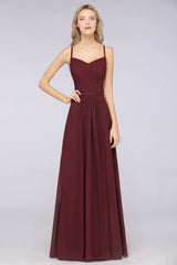 MISSHOW offers A-Line Spaghetti-Straps Sweetheart Sleeveless Bridesmaid Dress Ruffles Chiffon Evening Maxi Gown at a good price from 100D Chiffon to A-line Floor-length them. Lightweight yet affordable home,beach,swimming useBridesmaid Dresses.