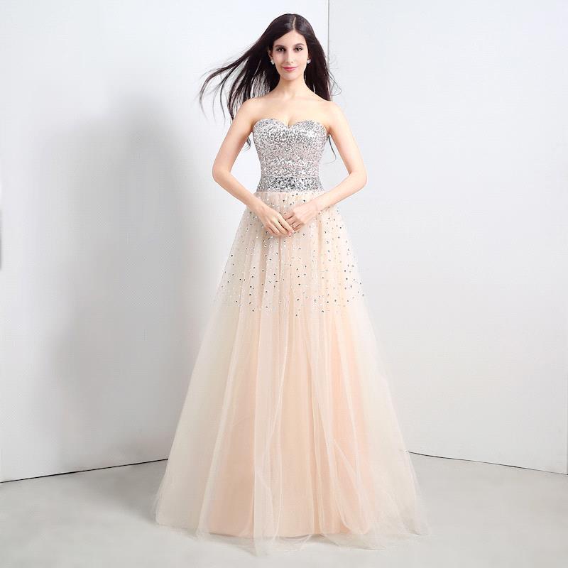 MISSHOW offers gorgeous Same as Picture,Champagne Sweetheart party dresses with delicately handmade Sequined in size 0-26W. Shop Floor-length prom dresses at affordable prices.