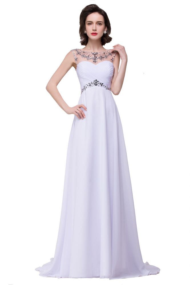 MISSHOW offers gorgeous White,Red,Royal Blue,Mint Green Scoop party dresses with delicately handmade Crystal,Draped in size 0-26W. Shop Floor-length prom dresses at affordable prices.