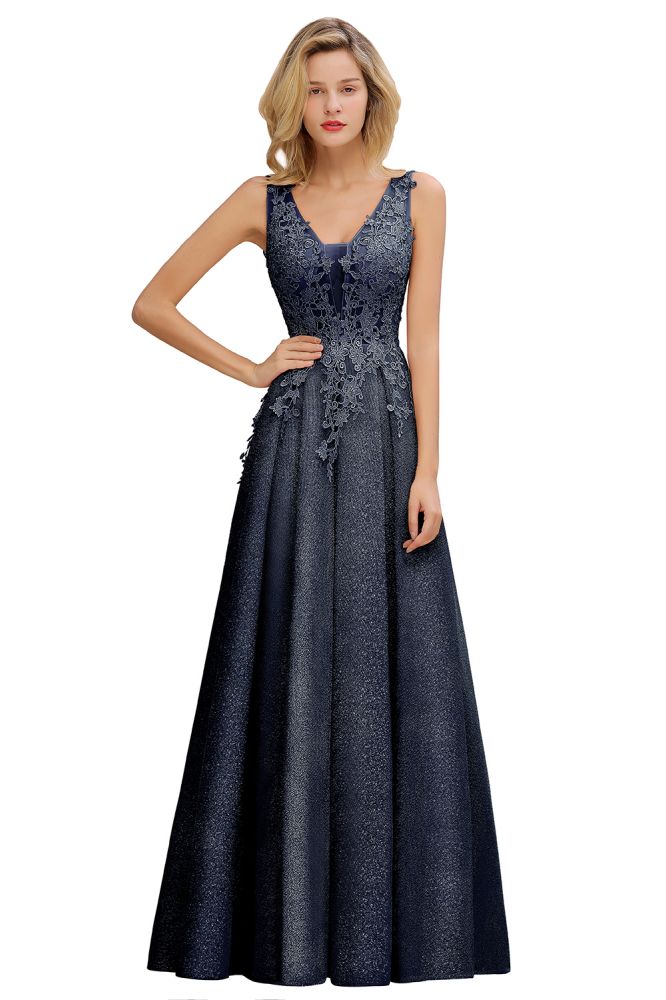 MISSHOW offers A-Line V-neck Floor-Length Tulle Sequined Prom Dresses at a good price from Dusty Rose,Burgundy,Gold,Royal Blue,Dark Navy,Silver,Lace,Bright silk to A-line Floor-length them. Stunning yet affordable Sleeveless Prom Dresses,Evening Dresses,Homecoming Dresses,Bridesmaid Dresses,Quinceanera dresses.