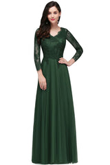 MISSHOW offers gorgeous Regency,Royal Blue,Black,Dark Green V-neck party dresses with delicately handmade Lace in size 0-26W. Shop Floor-length prom dresses at affordable prices.