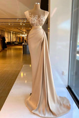 Amazing Column Satin Sleeveless Prom Dress