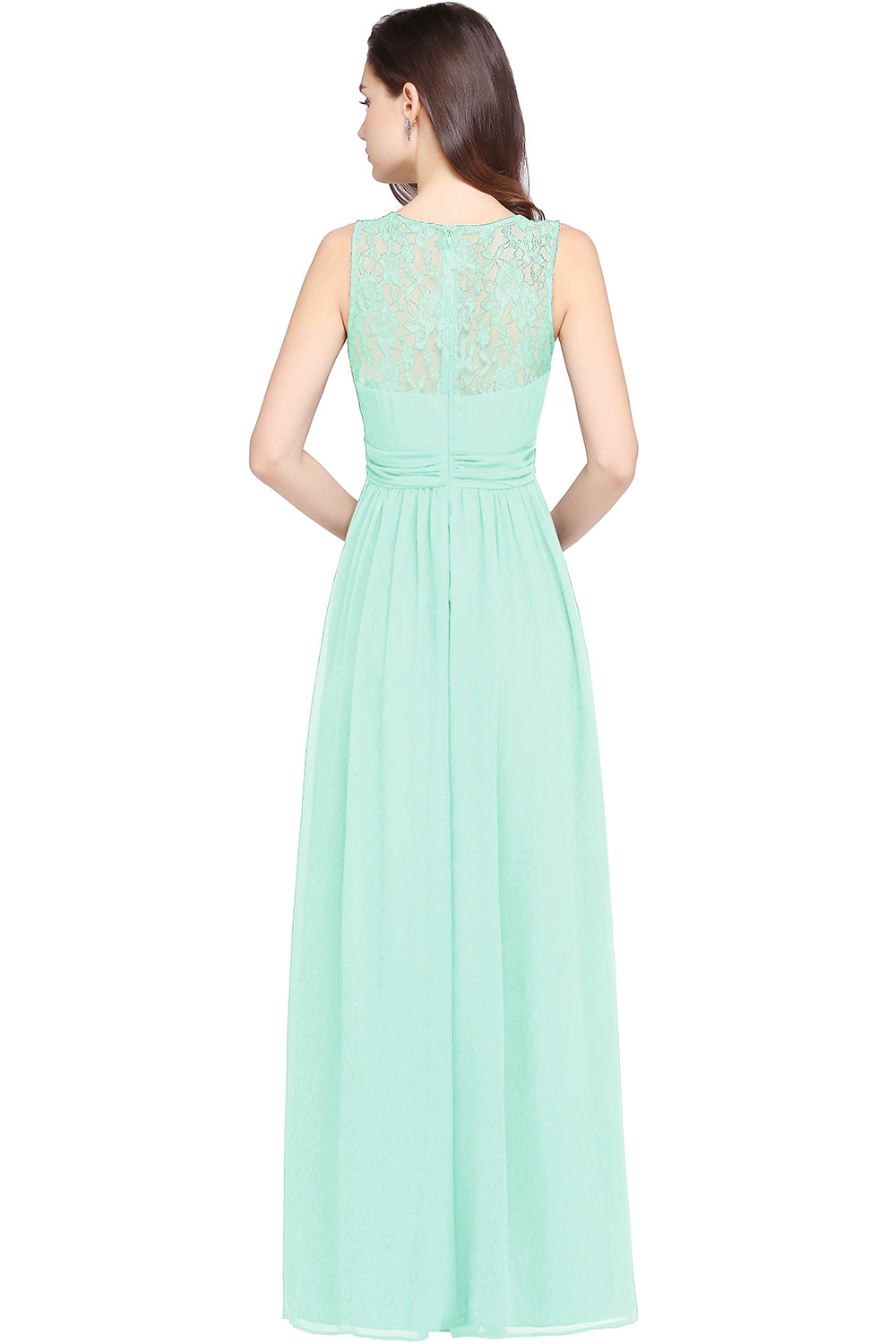 Beautiful A-Line Scoop Sleeveless Chiffon Bridesmaid Dresses