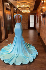 Beautiful Long Sleeveless Mermaid Prom Dress With Beading-misshow.com