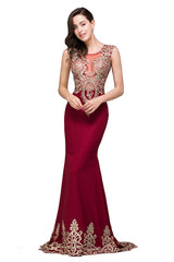 MISSHOW offers gorgeous Burgundy Jewel party dresses with delicately handmade Appliques in size 0-26W. Shop Floor-length prom dresses at affordable prices.