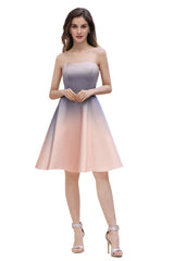 Looking for Prom Dresses,Evening Dresses,Homecoming Dresses,Quinceanera dresses in Satin,Tulle, A-line style, and Gorgeous Ruffles work  MISSHOW has all covered on this elegant Charming Sweetheart Gradient aline Short Homecoming Dress.