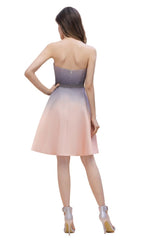 Looking for Prom Dresses,Evening Dresses,Homecoming Dresses,Quinceanera dresses in Satin,Tulle, A-line style, and Gorgeous Ruffles work  MISSHOW has all covered on this elegant Charming Sweetheart Gradient aline Short Homecoming Dress.