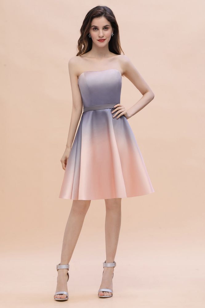 Looking for Prom Dresses,Evening Dresses,Homecoming Dresses,Quinceanera dresses in Satin,Tulle, A-line style, and Gorgeous Ruffles work  MISSHOW has all covered on this elegant Charming Sweetheart Gradient aline Short Homecoming Dress.