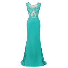 MISSHOW offers Crew Neck Lace Appliques Chiffon Mermaid Evening Maxi Dress Sleeveless Formal Dress at a good price from Peacock,Healthy cloth to Mermaid Floor-length them. Stunning yet affordable Sleeveless Prom Dresses,Evening Dresses,Homecoming Dresses,Bridesmaid Dresses,Quinceanera dresses.