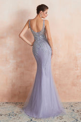 MISSHOW offers Crew Neck Sleeveless Beading Mermaid Prom Dress Evening Maxi Gown at a good price from Lilac,Tulle to Mermaid Floor-length them. Stunning yet affordable Sleeveless Prom Dresses,Evening Dresses,Homecoming Dresses,Quinceanera dresses.