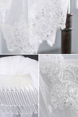 Shop MISSHOW US for a Cute Tulle Lace Scalloped Edge 1.5*1.45M Wedding Gloves with Appliques Sequined. We have everything covered in this . 