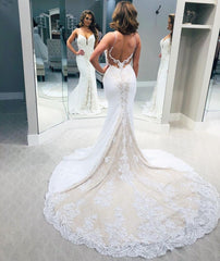 Find this Chic Deep V-neck White Wedding Dressat Misshow, available in everyone color and size you could possibly imagine, which makes picking out the perfect prom dress for your big day easily!